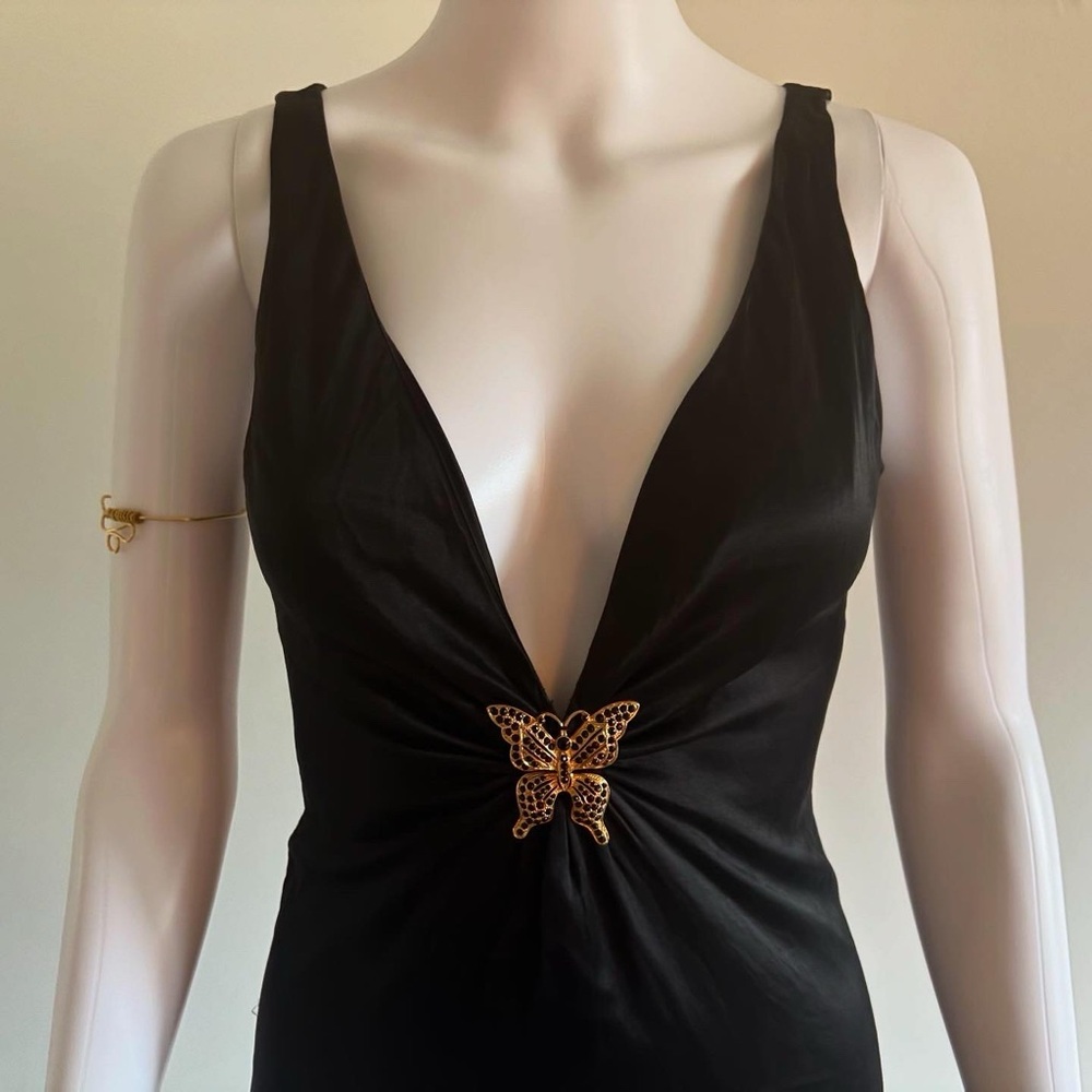 Vintage Butterfly Detail Little Black Dress
